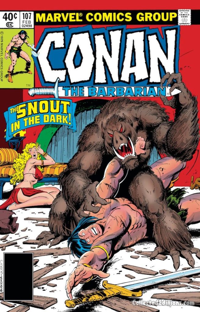 Conan the Barbarian #107 cover; pencils, John Buscema; inks, Terry Austin