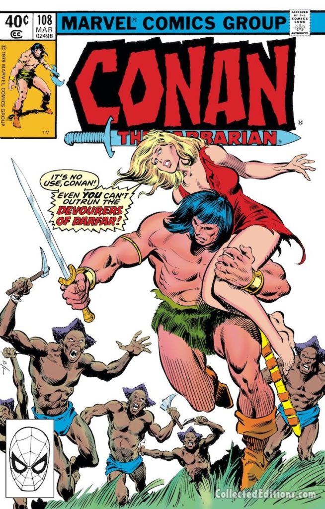 Conan the Barbarian #108 cover; pencils, John Buscema; inks, Bob Layton