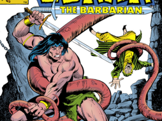 Conan the Barbarian #116 cover; pencils, John Buscema; inks, Neal Adams, Dick Giordano; Crawler in the Mists