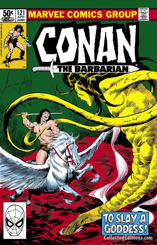 Conan the Barbarian #121 cover; pencils, John Buscema; inks, Bob McLeod