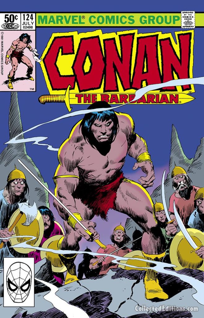 Conan the Barbarian #124 cover; pencils, John Buscema; inks, Bob McLeod