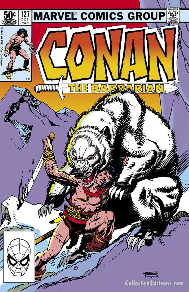 Conan the Barbarian #127 cover; pencils and inks, Gil Kane
