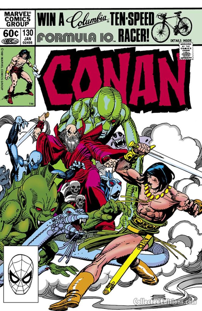Conan the Barbarian #130 cover; pencils and inks, Gil Kane