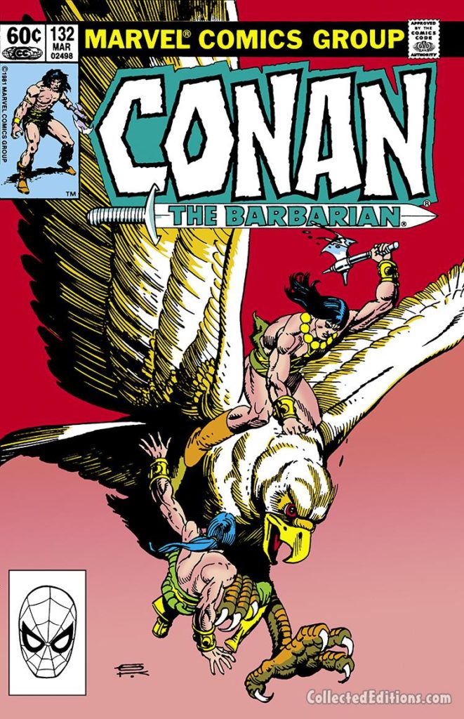 Conan the Barbarian #132 cover; pencils and inks, Gil Kane