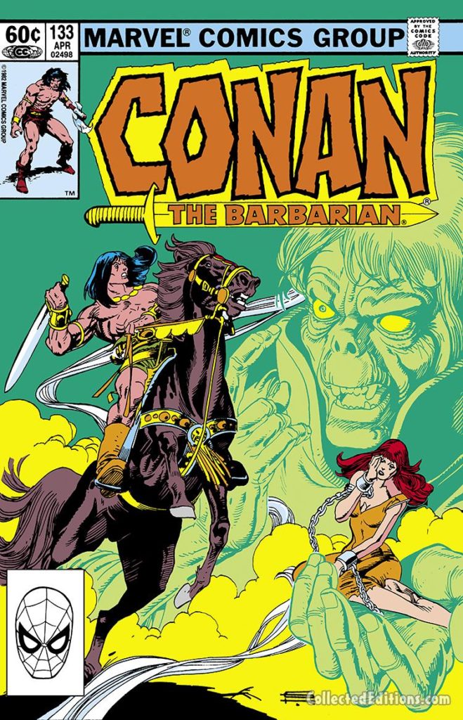 Conan the Barbarian #133 cover; pencils and inks, Gil Kane