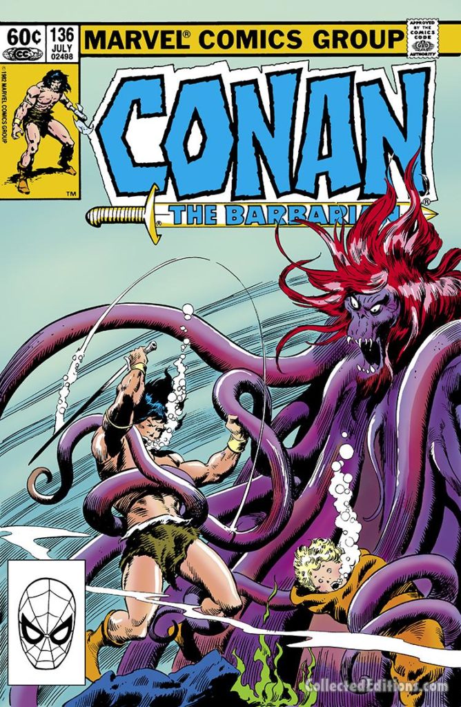Conan the Barbarian #136 cover; pencils and inks, John Buscema