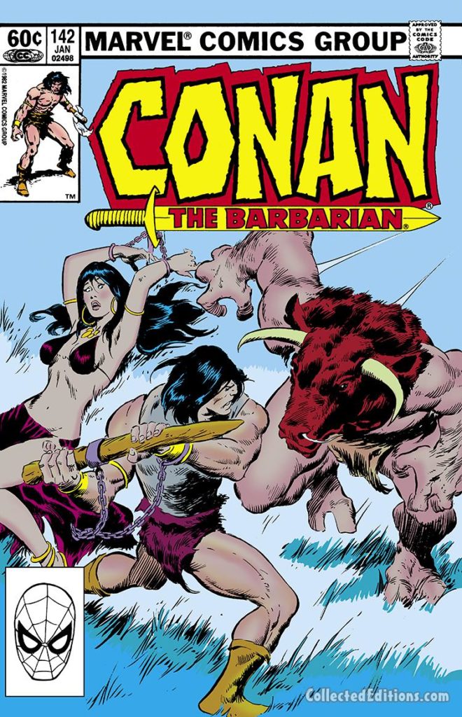 Conan the Barbarian #142 cover; pencils and inks, John Buscema