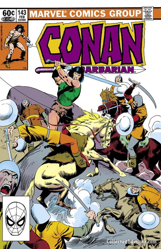 Conan the Barbarian #143 cover; pencils and inks, John Buscema