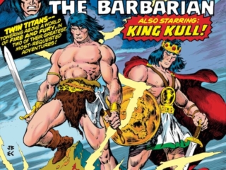 Conan the Barbarian Annual #3 cover; pencils, John Buscema; inks, Ernie Chan; King Kull