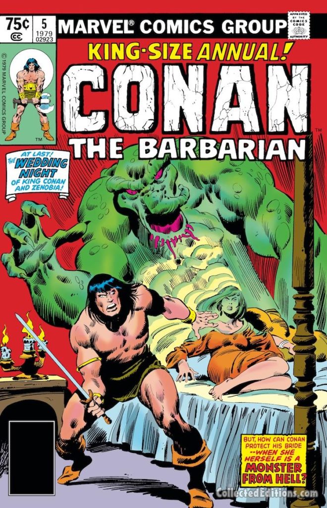 Conan the Barbarian Annual #5 cover; pencils and inks, John Buscema; King Conan, Queen Zenobia