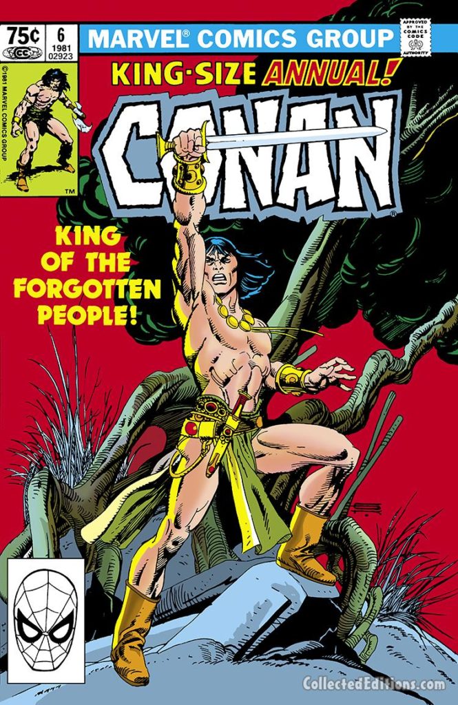Conan the Barbarian Annual #6 cover; pencils and inks, Gil Kane