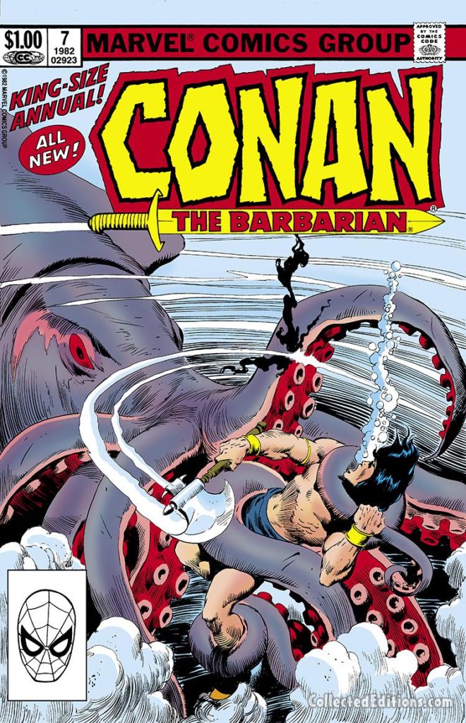 Conan the Barbarian Annual #7 cover; pencils and inks, John Buscema