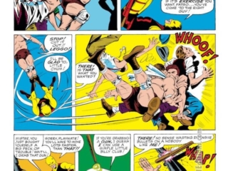 Daredevil #1, pg. 3; pencils and inks, Bill Everett; yellow costume, billy club
