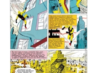 Daredevil #4, pg. 14; pencils, Joe Orlando; inks, Vince Colletta, original yellow costume