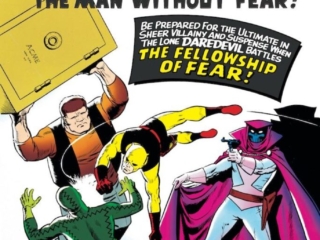 Daredevil #6 cover; pencils and inks, Wally Wood ; The Fellowship of Fear, the Ox, Mr. Fear, the Eel
