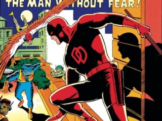 Daredevil #10 cover; pencils and inks, Wally Wood; Ani-Men, Cat-Man, Bird-Man, Ape-Man