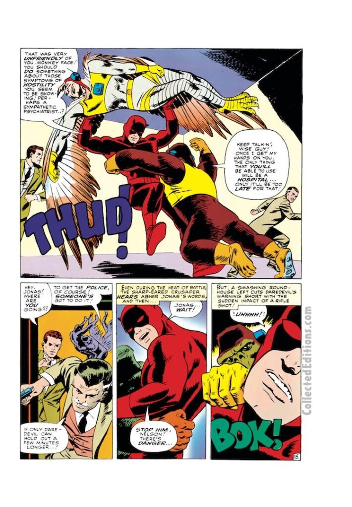 Daredevil #11, pg. 15; pencils, Bob Powell; inks, Wally Wood; Bird-Man, Ape-Man, Ani-Men, Wallace Wood, Stan Lee