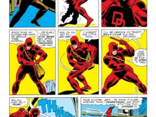 Daredevil #12, pg. 3; layouts, Jack Kirby; pencils and inks, John Romita Sr.