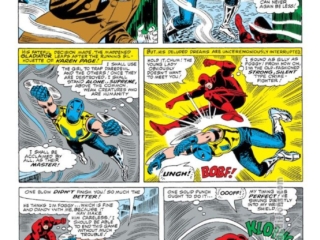 Daredevil #18, pg. 14; pencils, John Romita Sr.; inks, Frank Giacoia; Karen Page, Gladiator