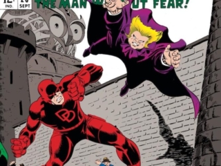 Daredevil #20 cover; pencils, John Romita Sr.; inks, uncredited; The Owl, The Verdict Is Death