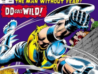 Daredevil #23 cover; pencils, Gene Colan; inks, Frank Giacoia; DD Goes Wild, Gladiator