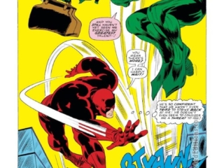 Daredevil #25, pg. 12; pencils, Gene Colan; inks, Frank Giacoia; Leap-Frog