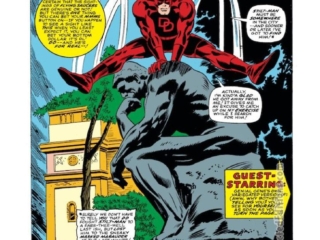 Daredevil #27, pg. 1; pencils, Gene Colan; inks, Frank Giacoia; Mike Murdock Must Die, Stan lee