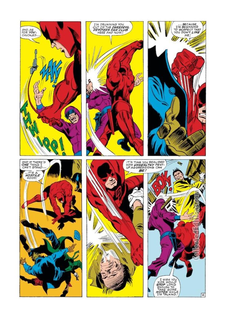 Daredevil #29, pg. 16; pencils, Gene Colan; inks, John Tartaglione