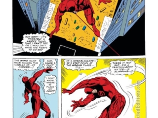 Daredevil #31, pg. 16; pencils, Gene Colan; inks, John Tartaglione; tightrope