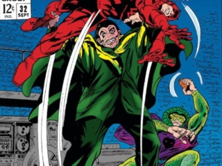 Daredevil #32 cover; pencils, Gene Colan; inks, John Tartaglione; To Fight the Impossible Fight, Mr. Hyde, Cobra