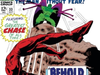 Daredevil #33 cover; pencils, Gene Colan; inks, John Tartaglione; Behold the Beetle, Abner Jenkins