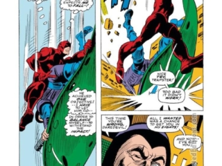 Daredevil #35, pg. 11; pencils, Gene Colan; inks, John Tartaglione; Trapster/Paste Pot Pete