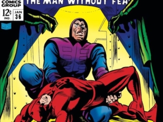 Daredevil #36 cover; pencils, Gene Colan; inks, Paul Reinman; The Trapster/Paste Pot Pete/The Name of the Game is Mayhem