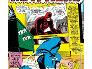 Daredevil #36, pg. 1; pencils, Gene Colan; inks, Frank Giacoia; The Name of the Game is Mayhem, Sue Storm/Invisible Woman, Fantastic Four, Stan lee