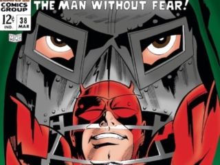 Daredevil #38 cover; pencils, Gene Colan; inks, Frank Giacoia; The Living Prison, Dr. Doom