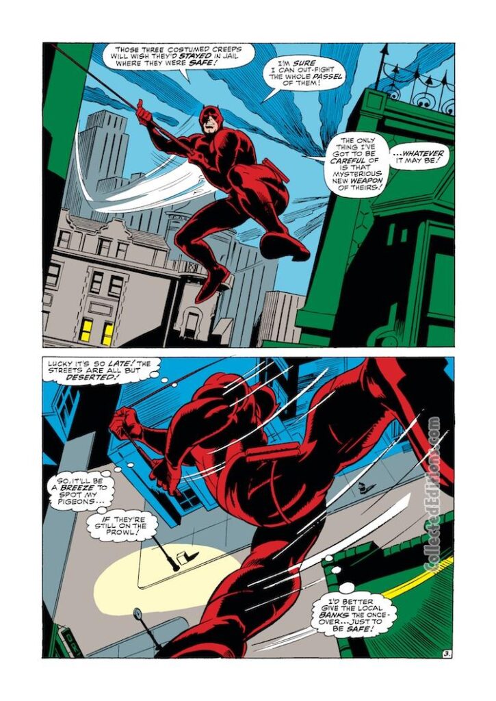 Daredevil #40, pg. 3; pencils, Gene Colan; inks, John Tartaglione