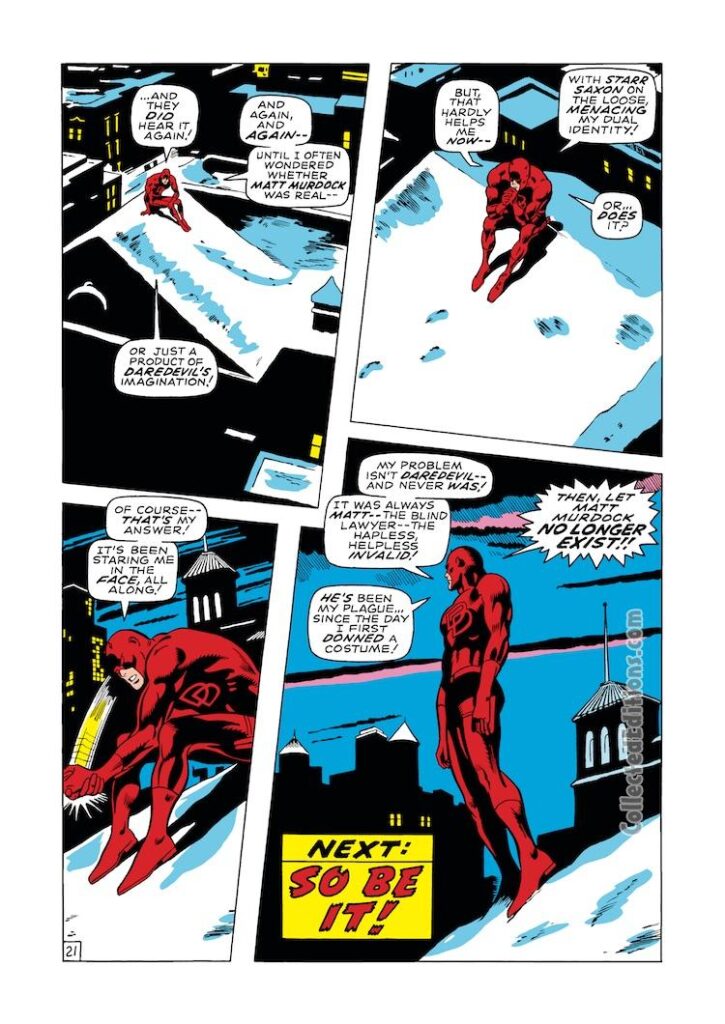 Daredevil #53, pg. 21; pencils, Gene Colan; inks, George Klein