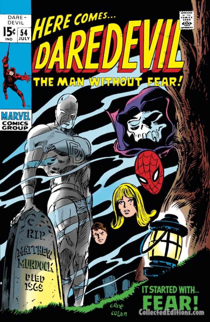 Daredevil #54 cover; pencils and inks, Gene Colan; RIP Matt Murdock
