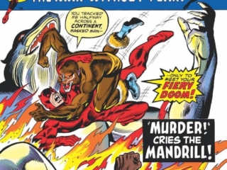 Daredevil #112 cover; pencils, Gil Kane; inks, Frank Giacoia; alterations, John Romita Sr.; Murder Cries the Mandrill