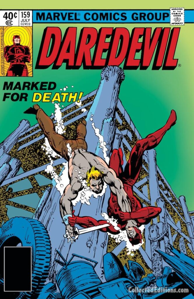 Daredevil #159 cover; pencils, Frank Miller; inks, Klaus Janson; Marked for Death