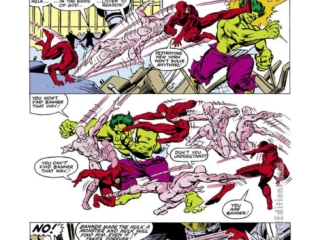Daredevil #163, pg. 16; pencils, Frank Miller; inks, Josef Rubinstein; Incredible Hulk, Heather Glenn, Matt Murdock's girlfriend