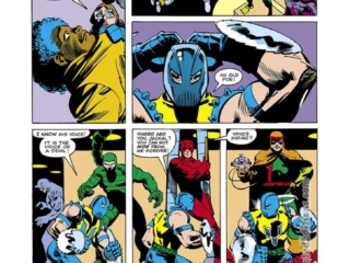 Daredevil #166, pg. 11; pencils, Frank Miller; inks, Klaus Janson; Gladiator, wax museum, Melvin Potter, crazy, social worker