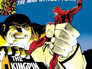 Daredevil #170 cover; pencils, Frank Miller; inks, Klaus Janson; The Kingpin Must Die, Wilson Fisk