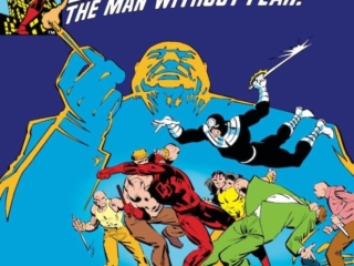 Daredevil #172 cover; pencils, Frank Miller; inks, Klaus Janson; The Kingpin, the Entire New York Mob And Now Bullseye