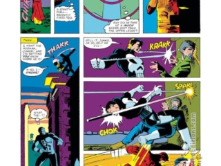 Daredevil #183, pg. 14; layouts, Frank Miller; pencils and inks, Klaus Janson; Punisher drug issues, radar sense