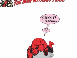 Daredevil #182 cover; pencils, Frank Miller; inks, Klaus Janson; Stop it Please