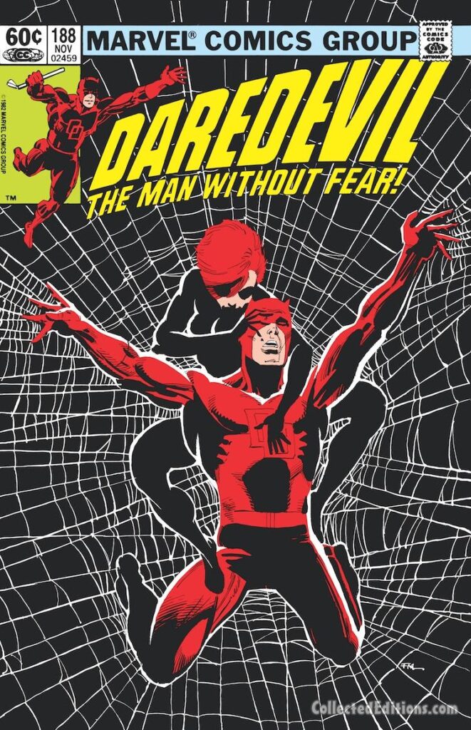 Daredevil #188 cover; pencils and inks, Frank Miller