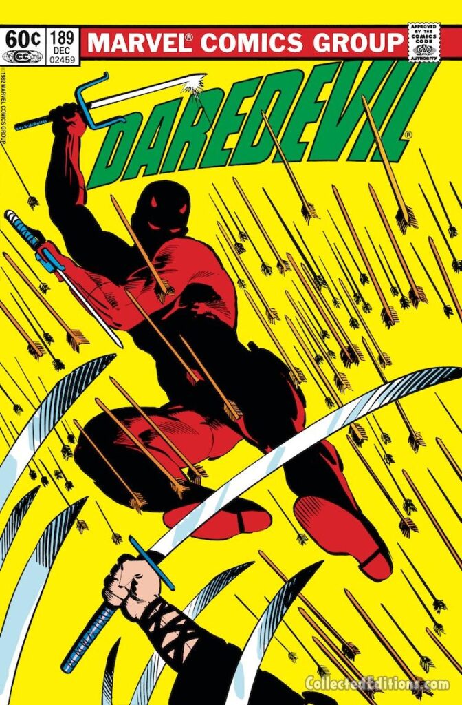 Daredevil #189 cover; pencils, Frank Miller; inks, Klaus Janson