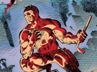 Daredevil #191 cover; pencils and inks, Frank Miller