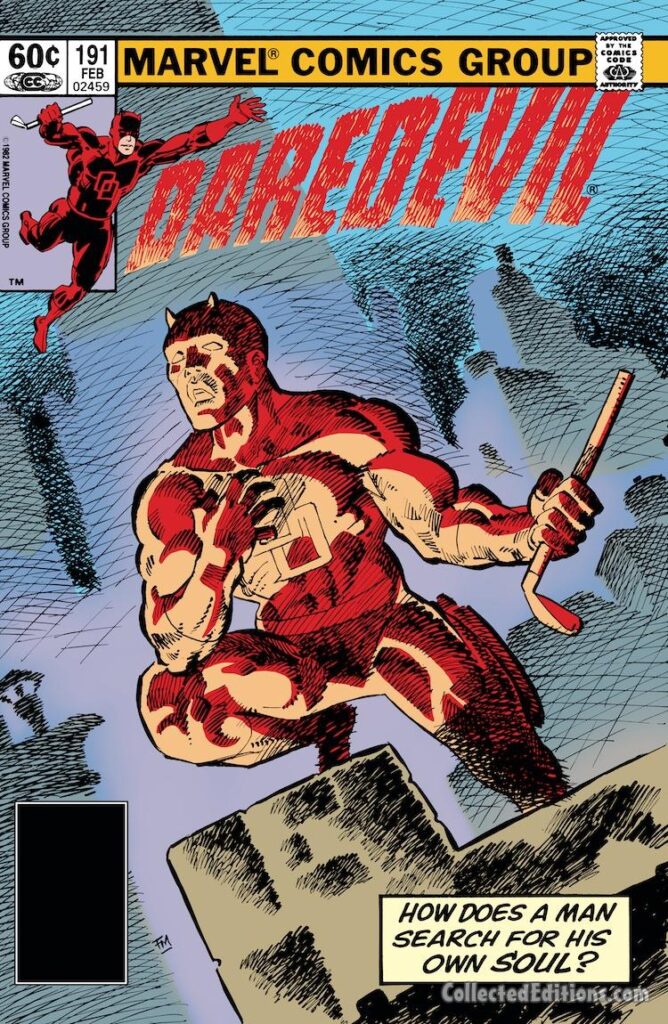 Daredevil #191 cover; pencils and inks, Frank Miller